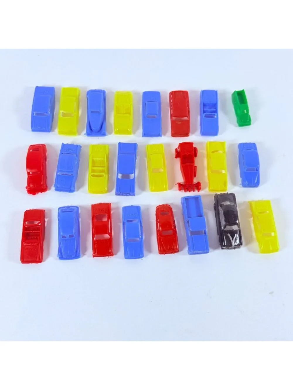 Vintage 1940s 950s Plastic Toy Cars Lot of 24  Chrysler Models Red Blue Yellow